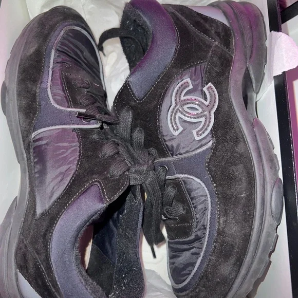 Black Chanel women’s sneakers size 37 (6.5)